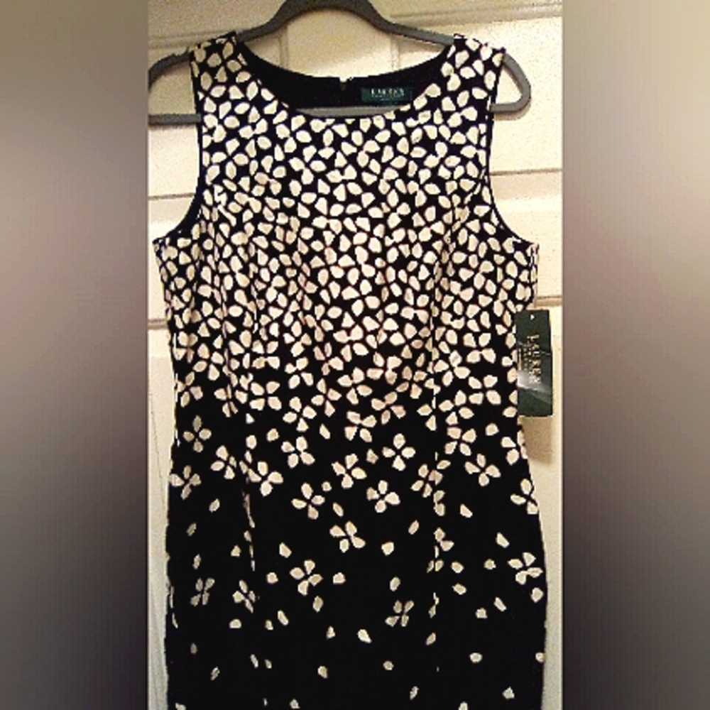 Ralph Lauren BLack and white dress size 12